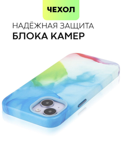 Чехол BROSCORP для Apple iPhone 14 (арт. IP14-AQUARELLE-MULTICOLOR)
