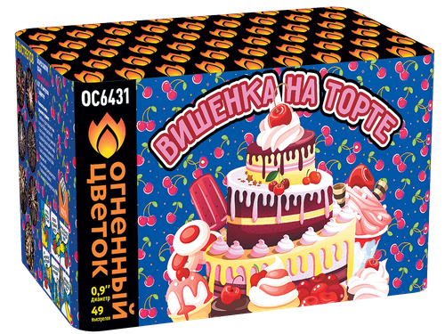 Вишенка на торте 0,9" х 49 залпов,  1/4, шт