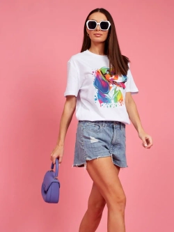 Футболка оверсайз с принтом собакой Бигль Корги Хаски