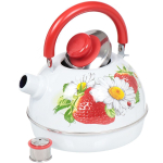 Чайник сталь, эмал, 3.5 л, свист, подв ручк, Рубин, бел,сл кость, TMM04/35/03/05/08/24 04/02/29