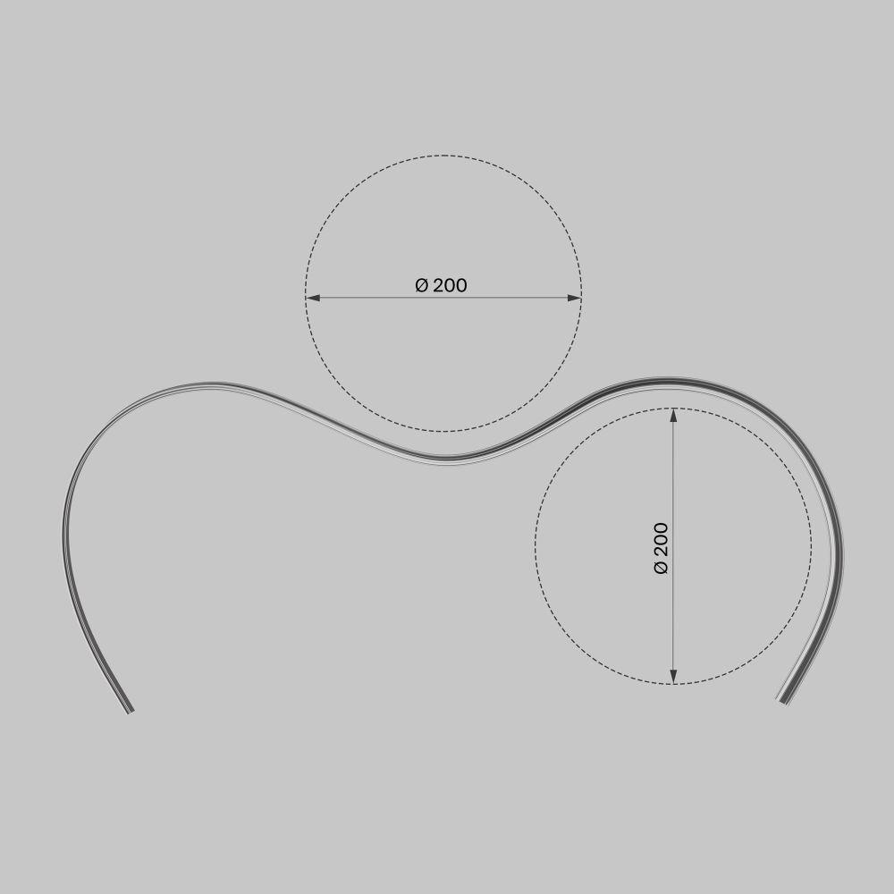 накладной с вертикальным изгибом 18x6 (2м.) Maytoni ALM-1806-S-2M 631016