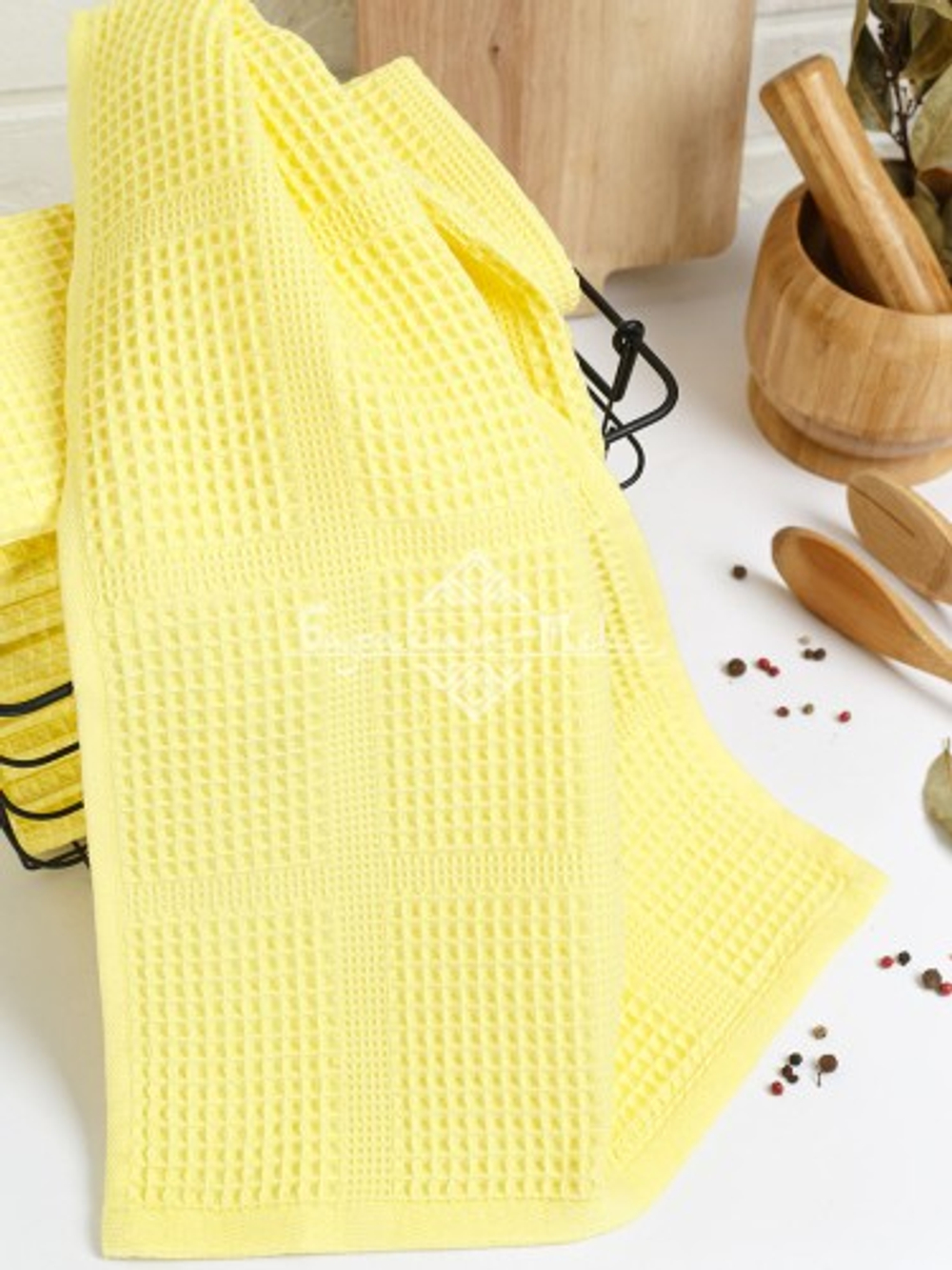 Полотенце вафельное, г/к, 260 гр/м2, 100х150, арт. CW 100-150, цвет: 1075-лимон,