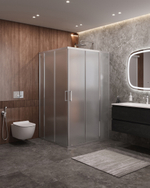 Душевой уголок Cezares MOLVENO-AH-22-130/120-P-Cr, 130х120х195, профиль хром, стекло Punto матовое