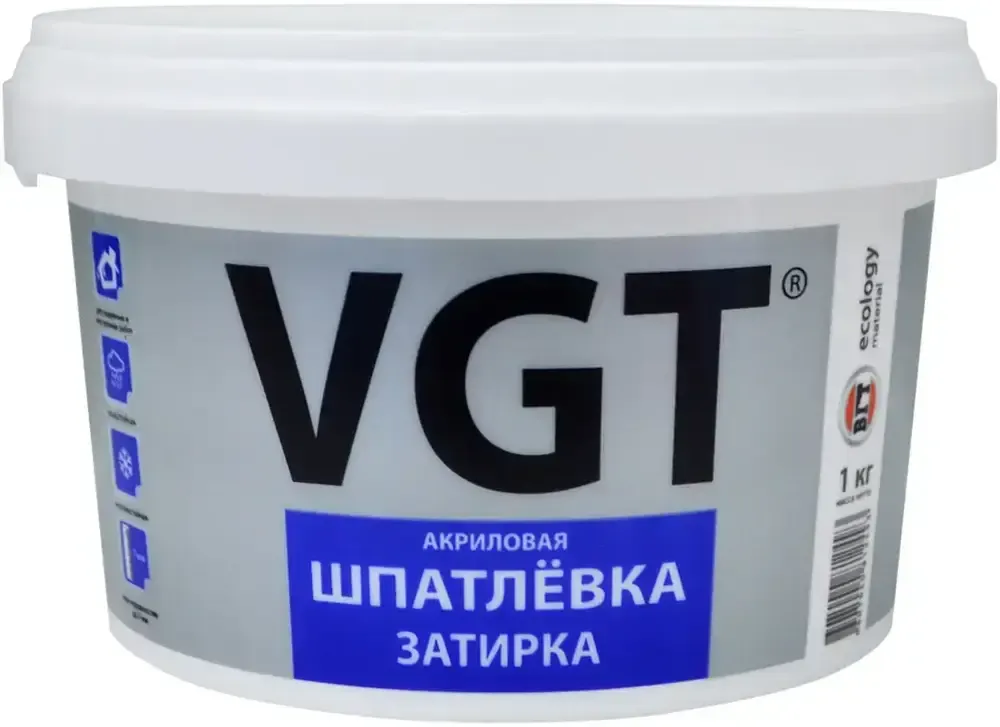 Шпатлёвка затирка акриловая 1 кг VGT