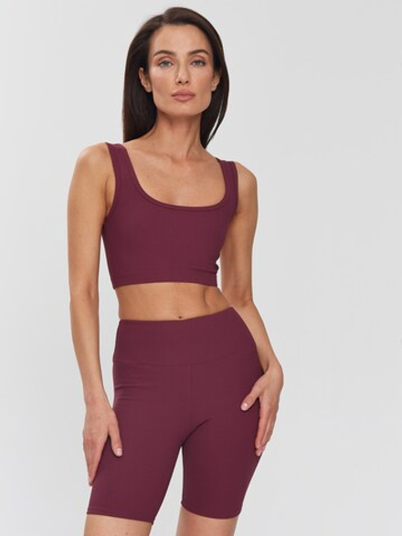 Спортивный сет из фактурного бифлекса бордо