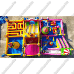 Большая площадка с высокой горкой "Дино-городок" 25*20*8 м