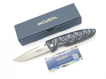Складной нож Mcusta Classic Wave VG-10 Blade, Blue микарта Handle MC-0010V c клинком из стали VG-10, рукоять микарта
