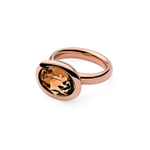 Кольцо Qudo Tivola Light Smoked Topaz 18.5 мм 631646/18.5 BR/RG