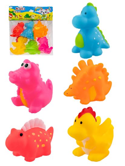 Пищалки для купания "Дракончики" в пакете, 6 предметов