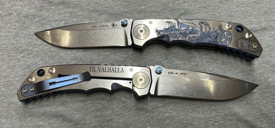 Нож Spartan Blades Harsey Long Boad, сталь S45VN, рукоять - титан, бронзовая гравировка