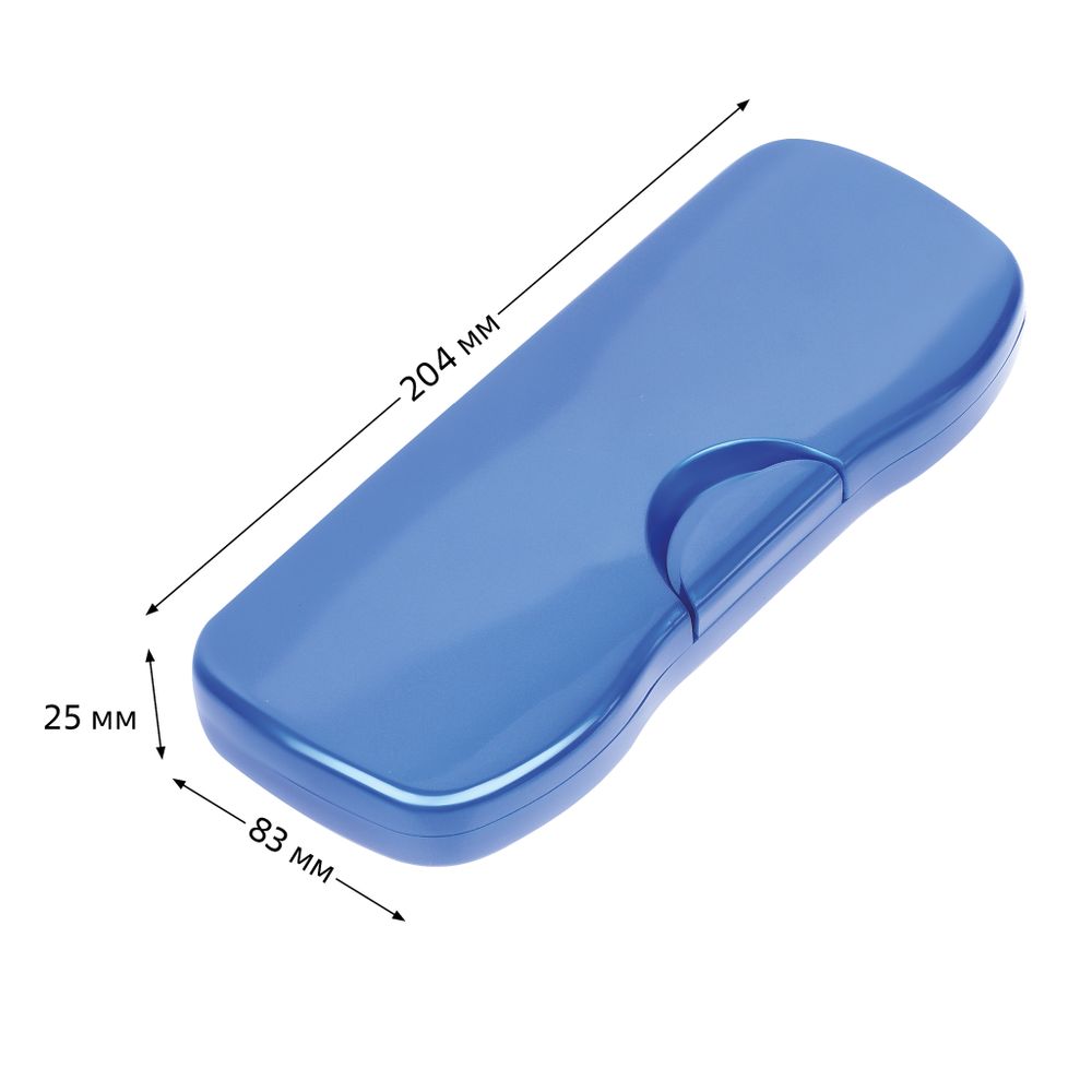 Пенал-футляр, 204*83*25 СТАММ, синий металлик