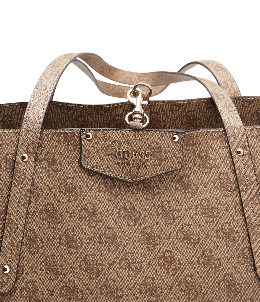 Двухсторонняя шопер 2 в 1+ поясная сумка Guess - коричневый(HWEBG8 39023)