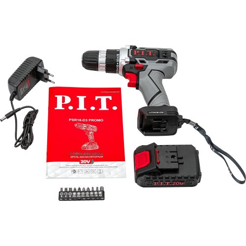 Дрель аккумуляторная P.I.T. PSR 18-D3 Promo
