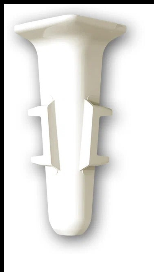 Угол внутренний для плинтуса 55мм "Деконика", 033 Кремово-белый