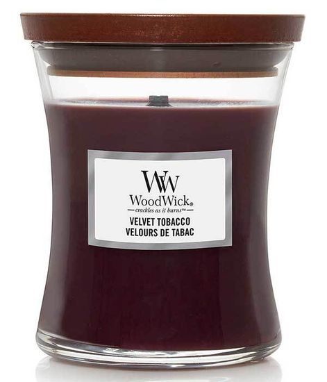 Бархатистый табак, ароматическая свеча, WoodWick