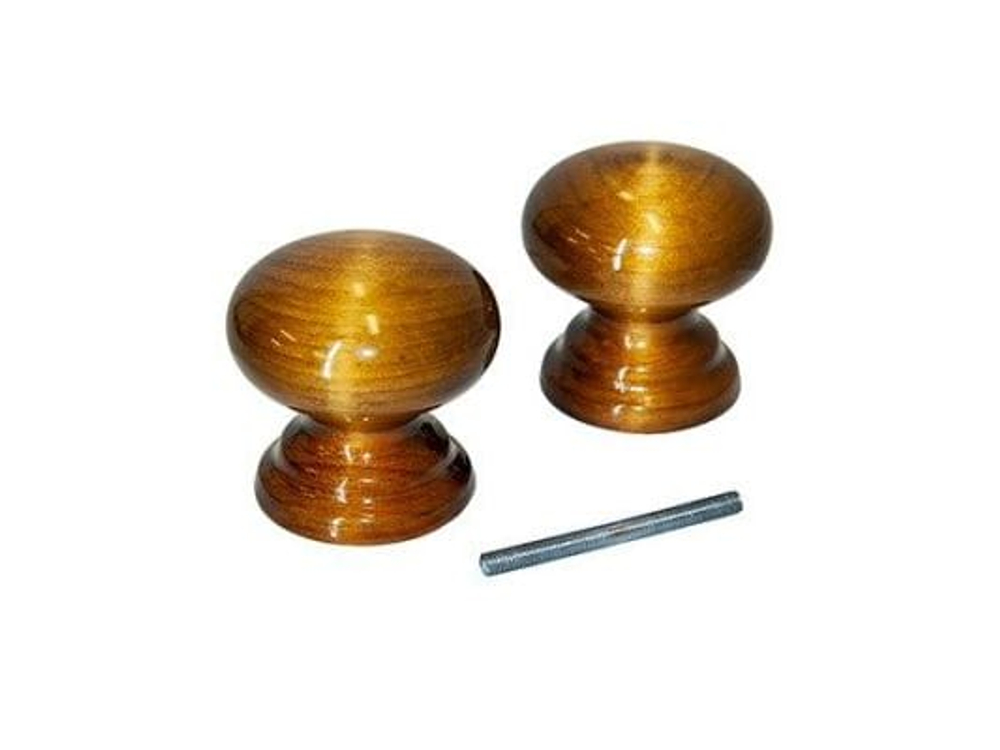 Ручка-кнопка круглая Орех (24шт/уп)