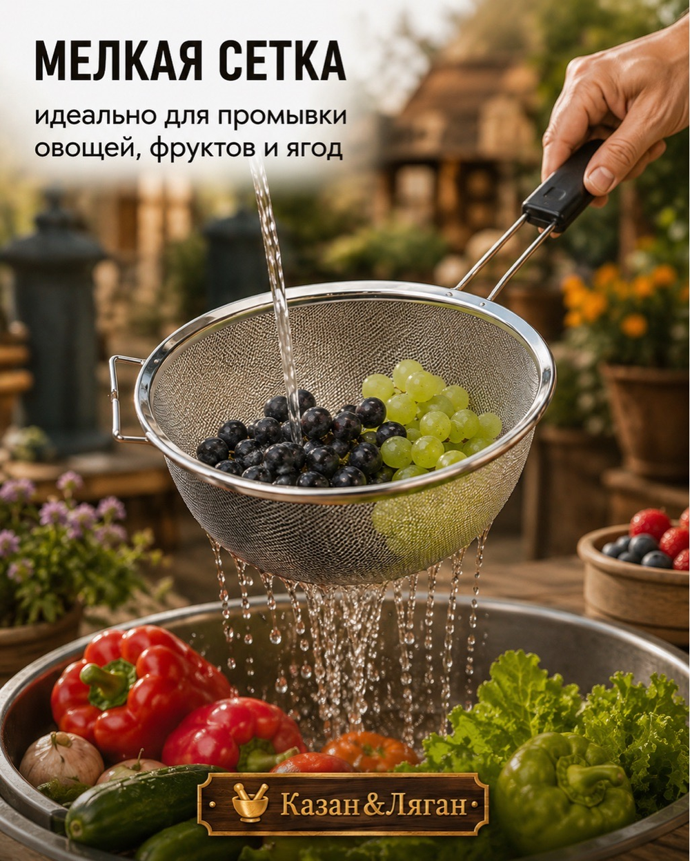 Сито Узбечка 32 см пласт. ручка