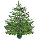 Ель декоративная Bondibon "Самая компактная Елка "Укрась своими руками!" 120*160см, в комплекте набор украшений