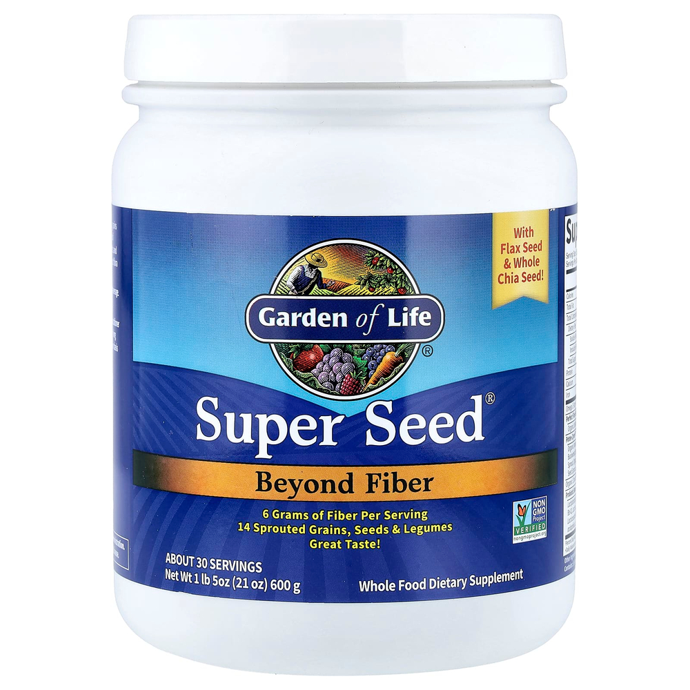 Garden of Life, Super Seed®, добавка с клетчаткой, 600 г (21 унция)