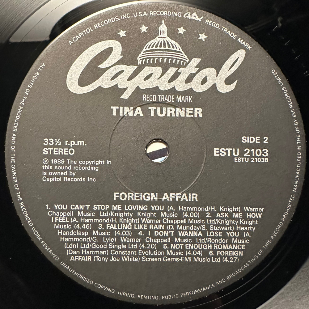 Tina Turner - Foreign Affair (Англия 1989г.)