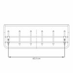 Вешалка настенная с полкой "ВСП7", 265х725х220 мм, 6 крючков, металл, черная, ВСП 7 Ч