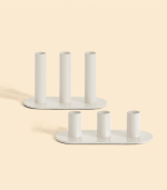 Подсвечник – Огонь тройной, Кремовый, 5 см | Delo