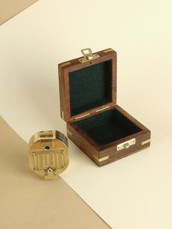 Nautical Морской компас Brunton в деревянном футляре Лого: Made for Royal Navy