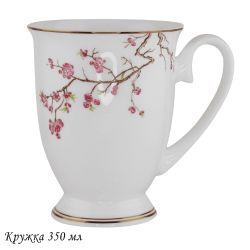 Lenardi 145-630 Кружка 350 мл САКУРАуп.(х36)Костяной фарфор