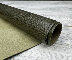 Crocco Bagon Military Olive (0,8-1,0 мм), цв. Оливковый, натуральная кожа