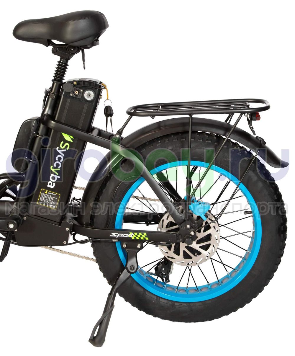 Электровелосипед Syccyba F11 Pro (48V/20Ah) - Синий обод фото №6