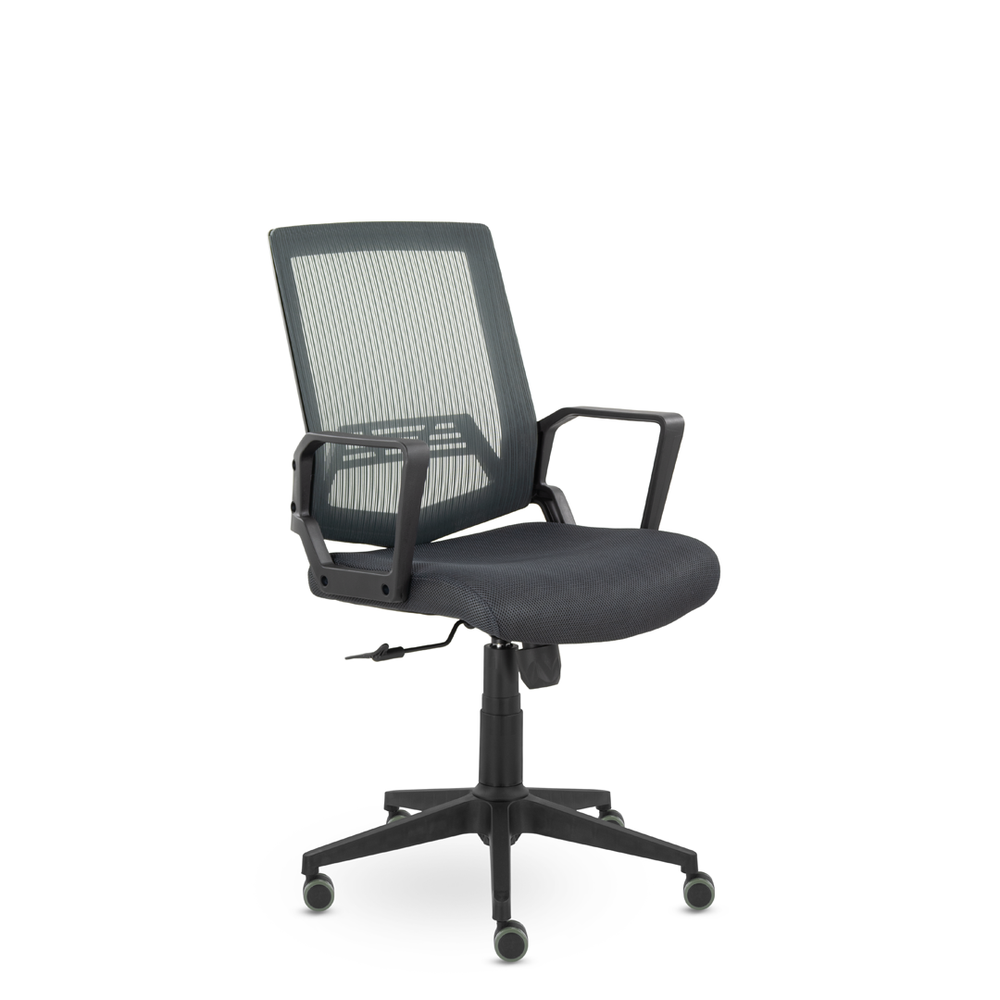 Кресло М-807 Квадро/Kvadro blackPL Ср NET72/E72-к (серый)
