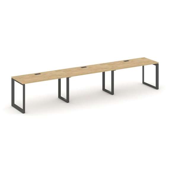 Style Project Рабочая станция односторонняя SN-59O.ORS-042 Тиквуд Светлый/Металл Антрацит/Черный Заг