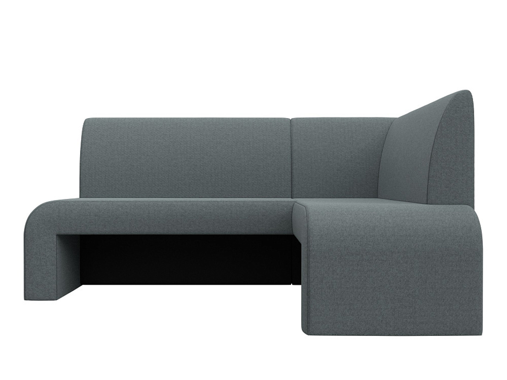 Диван кухонный угловой Кармен правый угол, Амур 07 серый, Рогожка, 126138