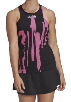 Женский топ теннисный Adidas New York Y-tank - черный