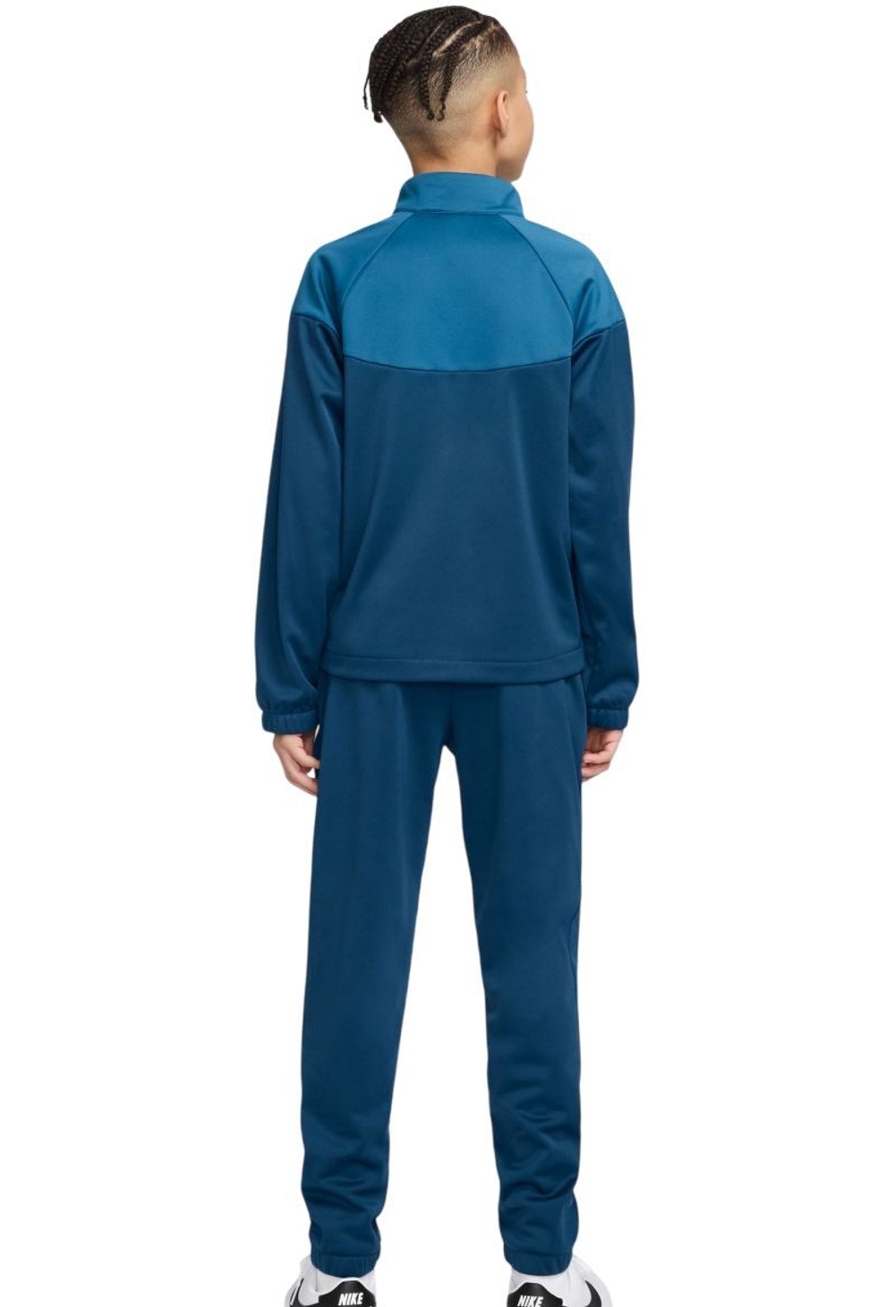 Детский теннисный костюм Nike Kids Dri-Fit Poly Knit Full Zip - blue force/green abyss/white