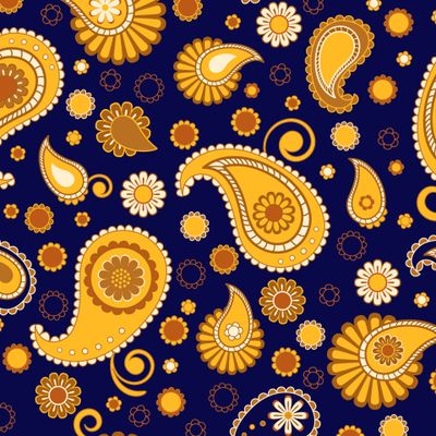 Желтые огурцы пейсли