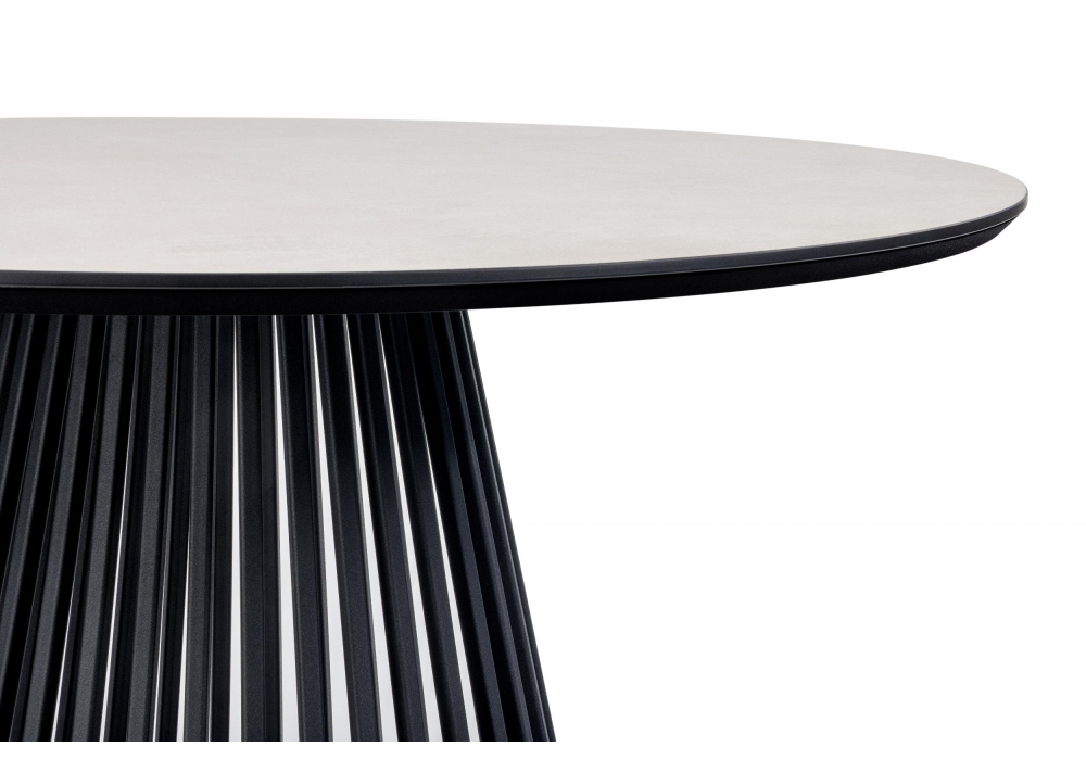 Керамический стол Woodville Нэнси 110 krater perla repose, черный