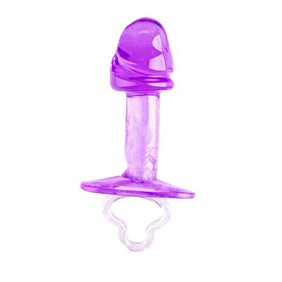 Фиолетовая пробка анальная в форме фаллоса (Цвет: фиолетовый)