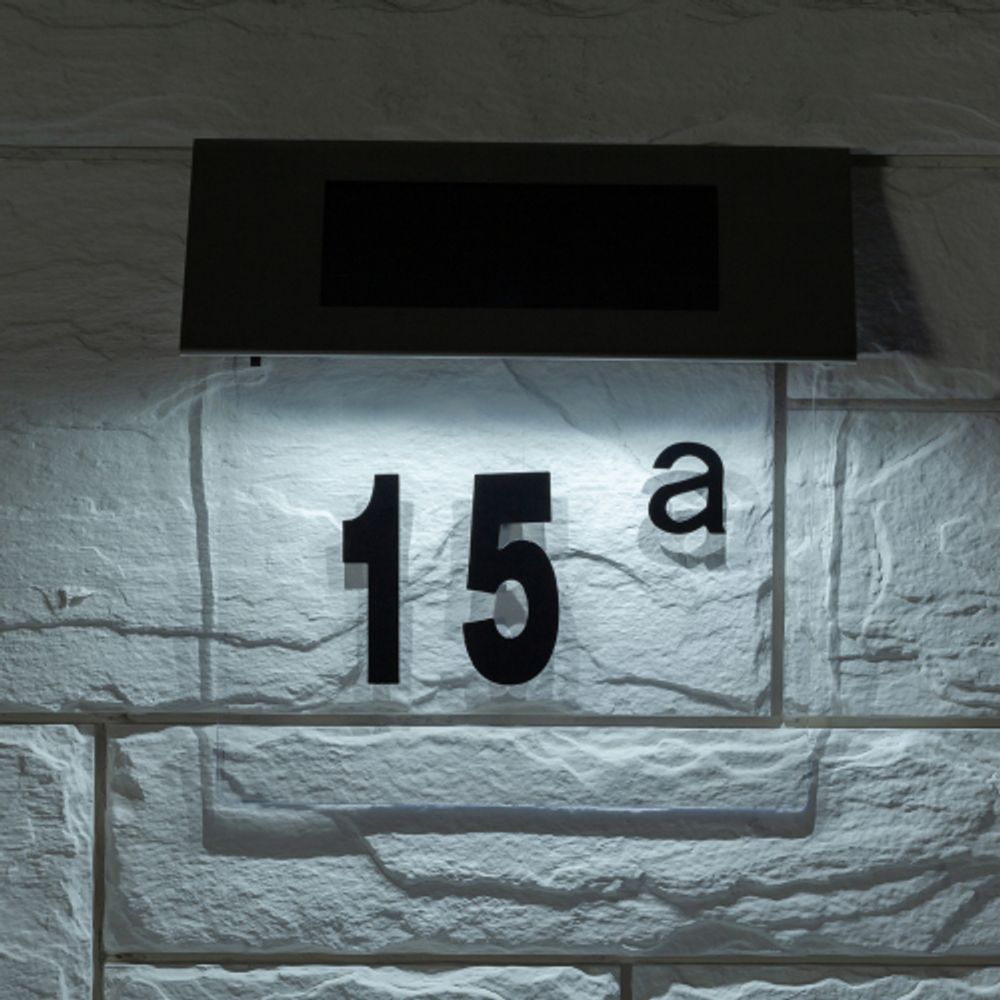 Светильник уличный ЭРА ERASF22-40 на солнечных батареях настенный Номер дома 2 4 LED | Садовые декоративные светильники