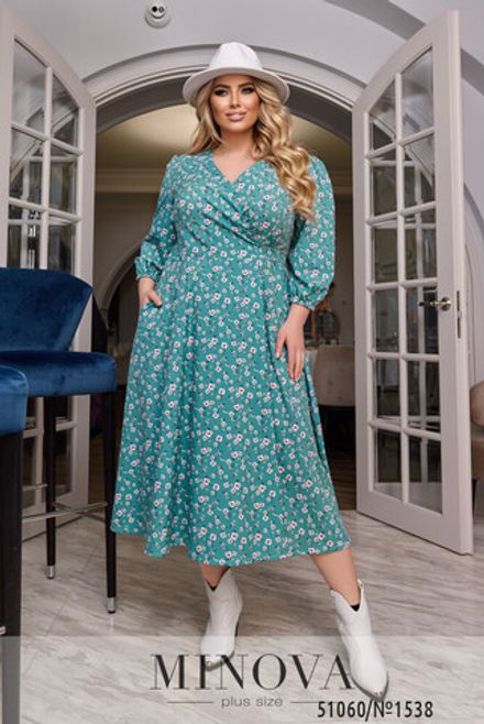 Платье 1538-мята Minova Фото 2