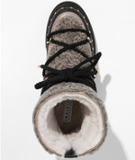 Высокие комбинированные кеды INUIKII 75103-076 Sneaker Curly Rock Taupe на меху