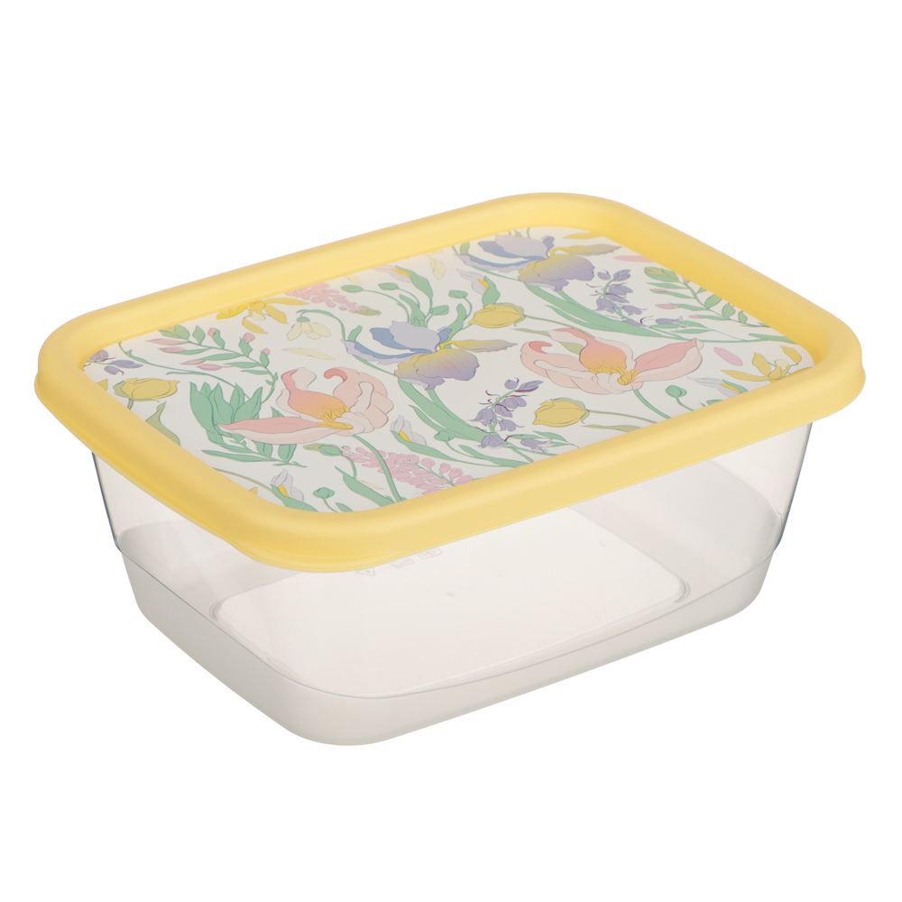 Ботаника Контейнер для продуктов прямоугольный 0,85л, пластик, 3 цвета