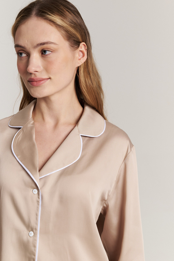 Пижама из тенселя с кантом - размер S