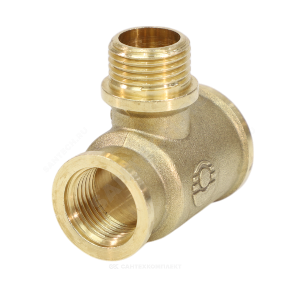 Тройник латунь переходной Ду 20х15х15 (3/4"х1/2"х1/2") ВР/НР/ВР VALFEX VF.132.L.034.012.012