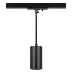 Трековый светильник однофазный ЭРА TR45 - GU10 S BK подвесной 52*100 мм под лампу MR16 черный | Однофазные светильники под лампу