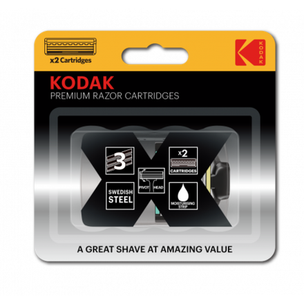 Сменные кассеты для бритья Kodak Premium Razor 3 лезвия 2 штуки