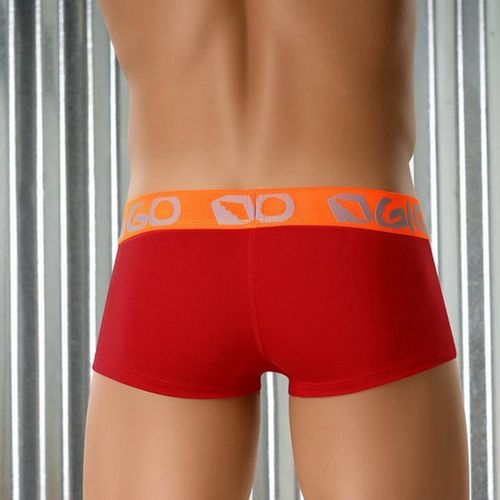Мужские трусы хипсы красные с оранжевой резинкой Gigo Traditional Red Orange
