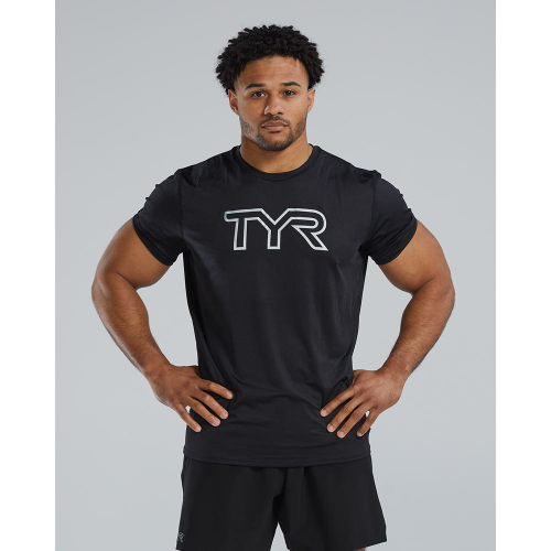 Футболка мужская TYR MEN'S AIRTEC TEE BIG LOGO SOLID/HEATHER
