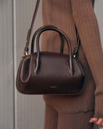 Сумка Yuzefi Oyster Mini Duffle - ESPRESSO PEBBLE GRAINED LEATHER