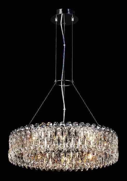 Светильник подвесной Crystal Lux LIRICA SP10 D610 CHROME/GOLD-TRANSPARENT